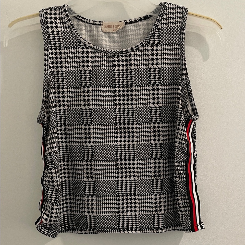 Black and White Checkered Tank Top